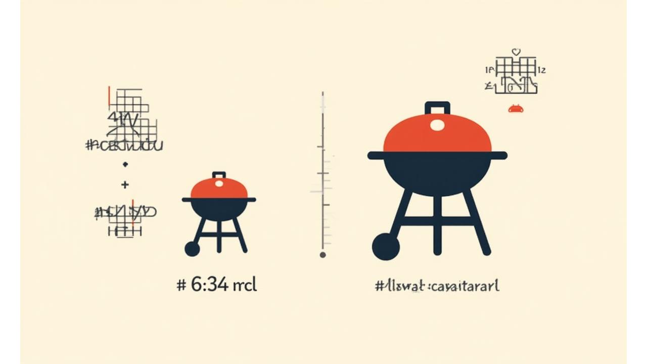 An infographic comparing the BTU output, cooking area, and temperature range of a portable grill vs. a full-size grill, highlighting portable grill's surprising capabilities.