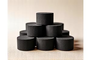 Eco-friendly coconut husk charcoal briquettes