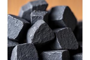 Pile of natural lump charcoal made from responsibly harvested hardwoods